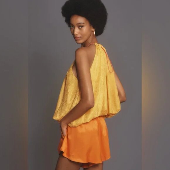 By Anthropologie Halter Parachute Bubble-Hem Tank XS - Picture 3 of 8